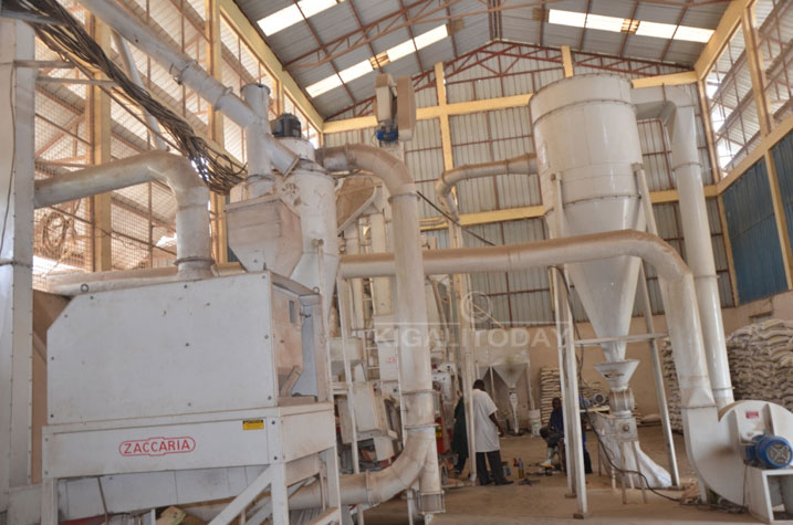 Imashini zitunganya umuceri muruganda rwa Sodar