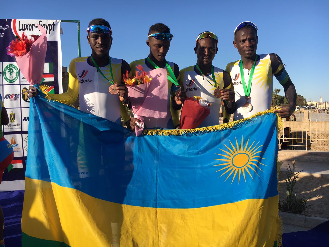 Team Rwanda nyuma yo kwegukana umwanya wa gatatu