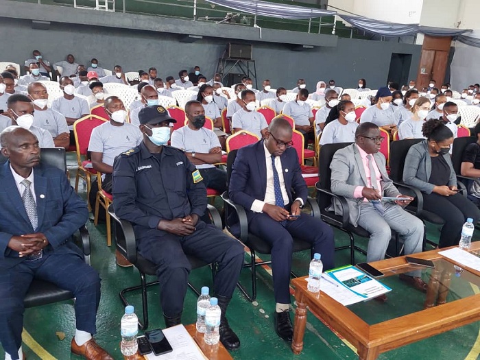 Abayobozi batandukanye bitabiriye icyo gikorwa