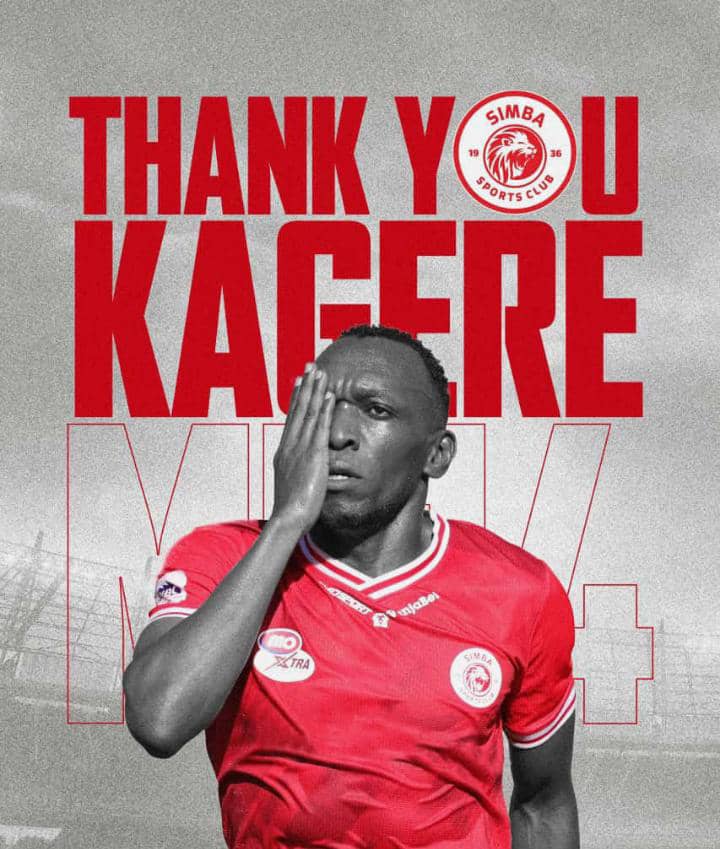 Simba SC yashimye Kagere Meddie mu myaka ine bamaranye.