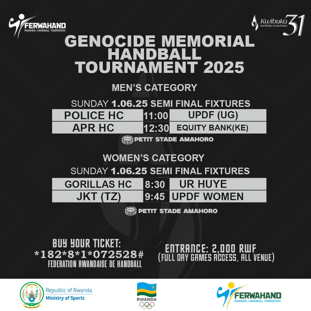 Uko imikino ya 1/2 izakinwa