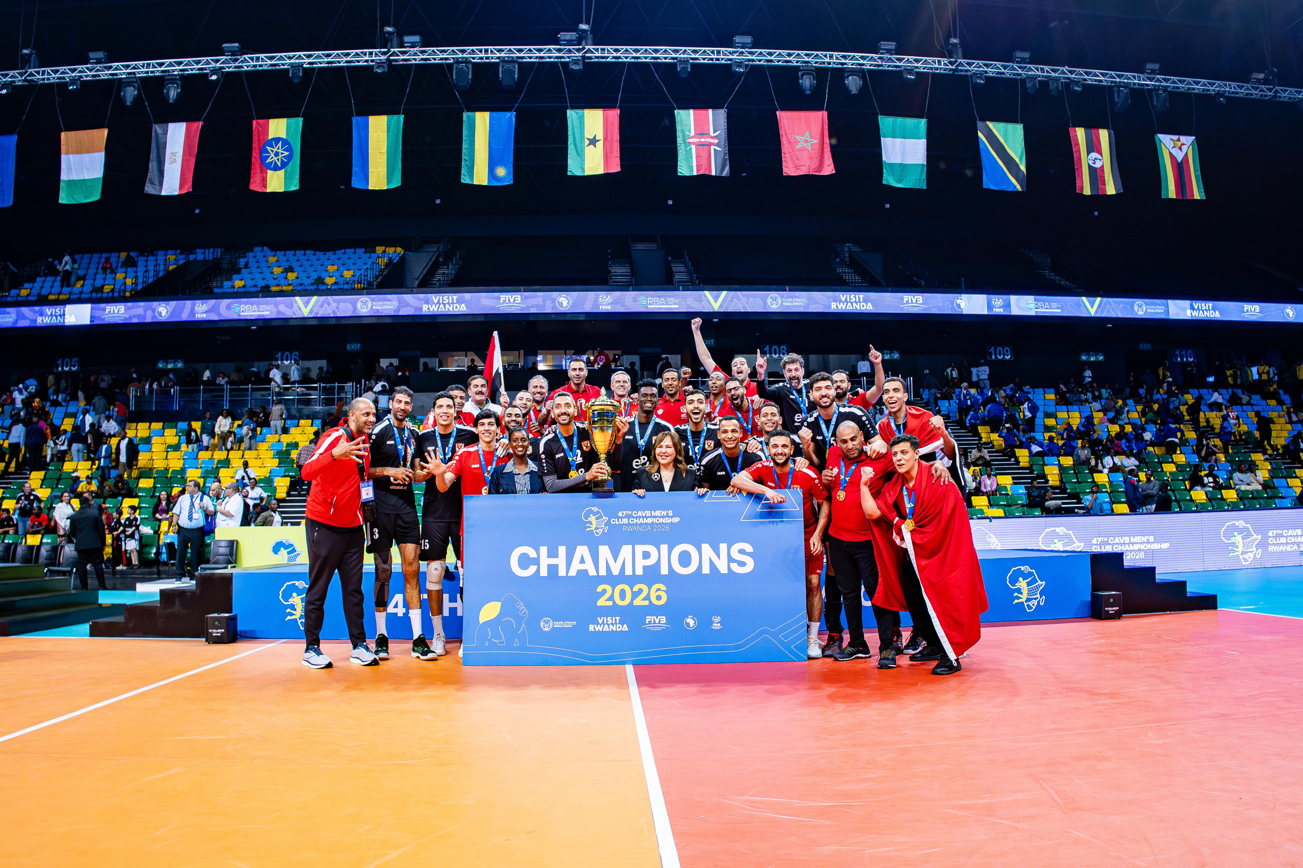 Al Ahly SC yegukanye Shampiyona ya Afurika ya Volleyball yaberaga mu Rwanda kuva tariki 20 Mata kugeza 3 Gicurasi 2026
