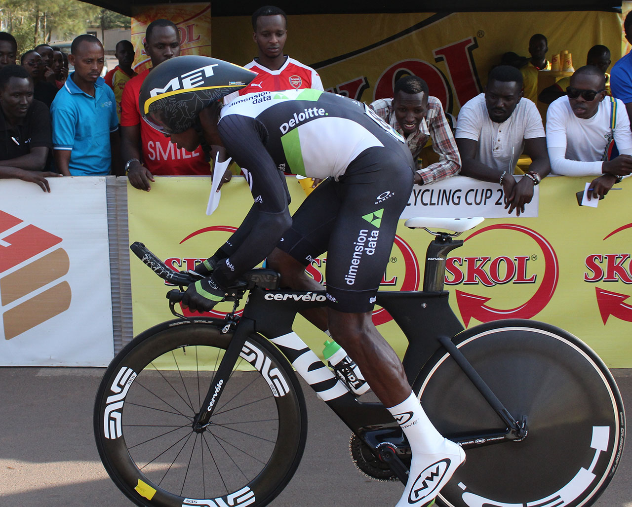 Adrien Niyonshuti ubwo yari ahagurutse atangiye kurinyonga