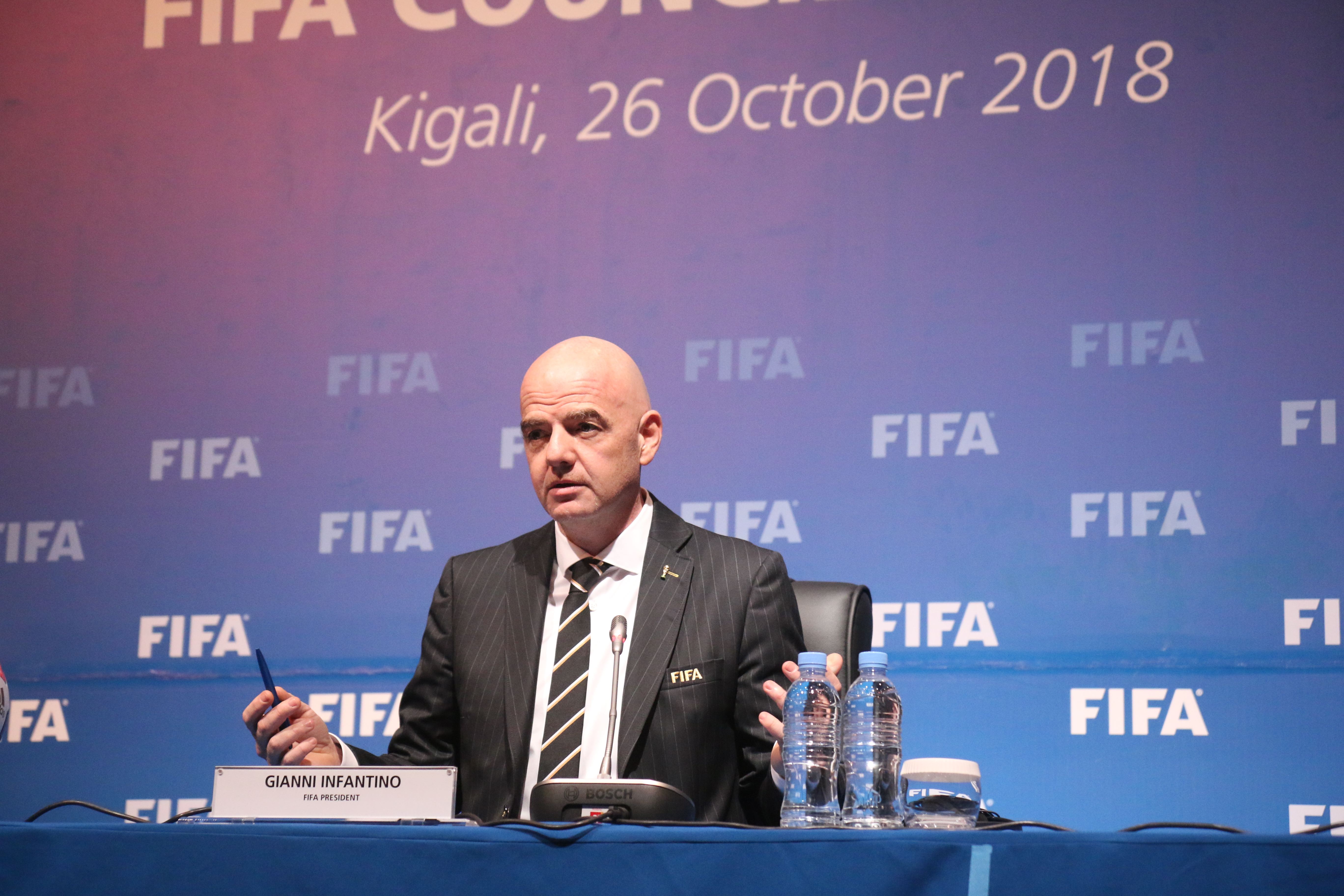 Perezida wa FIFA Gianni Infantino mu kiganiro n
