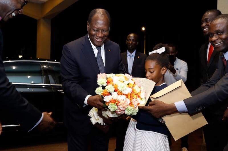 Perezida Ouattara ahabwa indabo z'ikaze