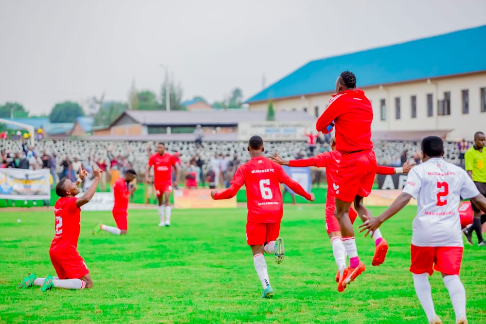 Byari ibyishimo ku bakinnyi ba Musanze ubwo umukino wari urangiye