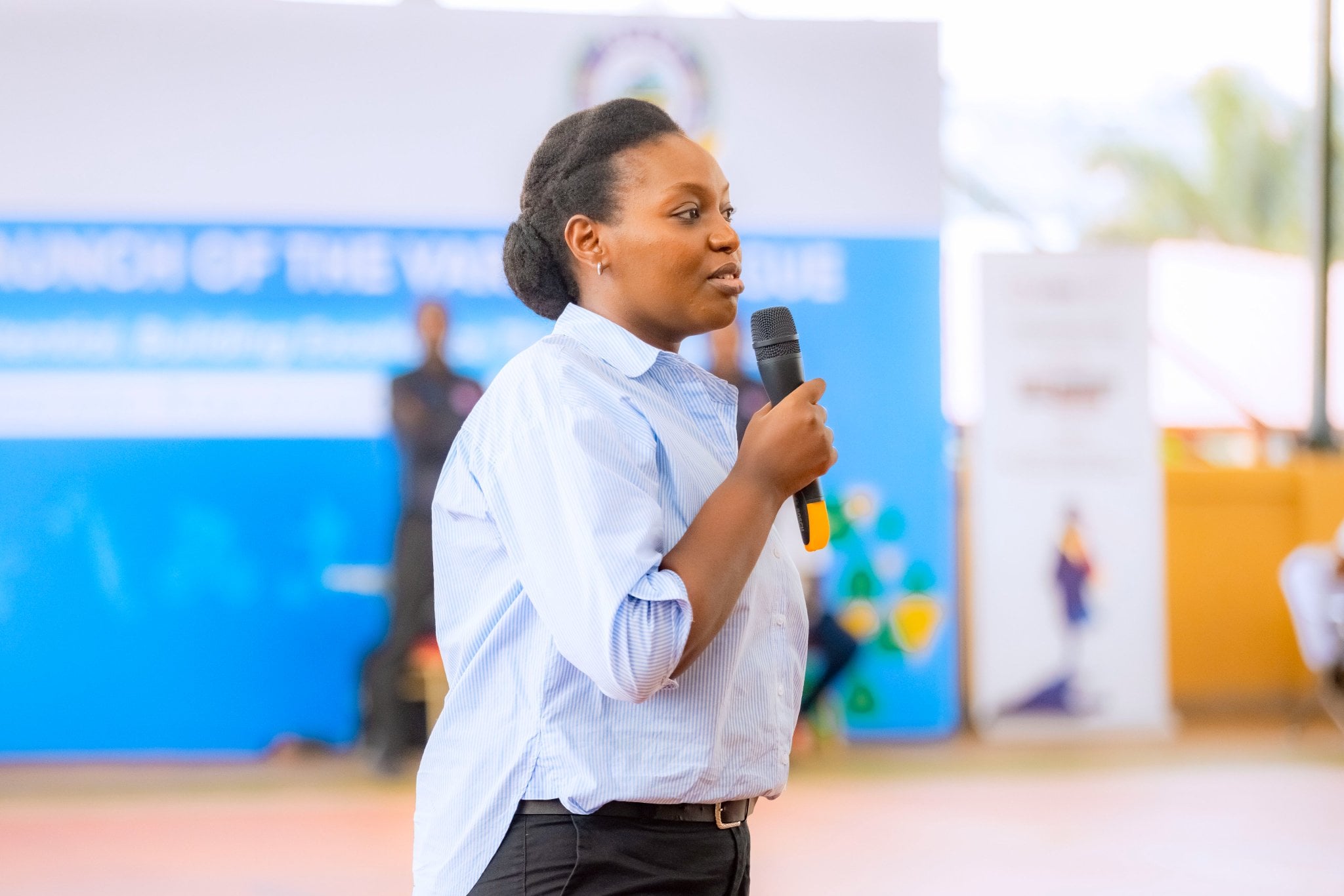 Umunyamabanga wa leta muri minisiteri y'uburezi Irere Claudette Ubwo hatangizwaga iyi mikino