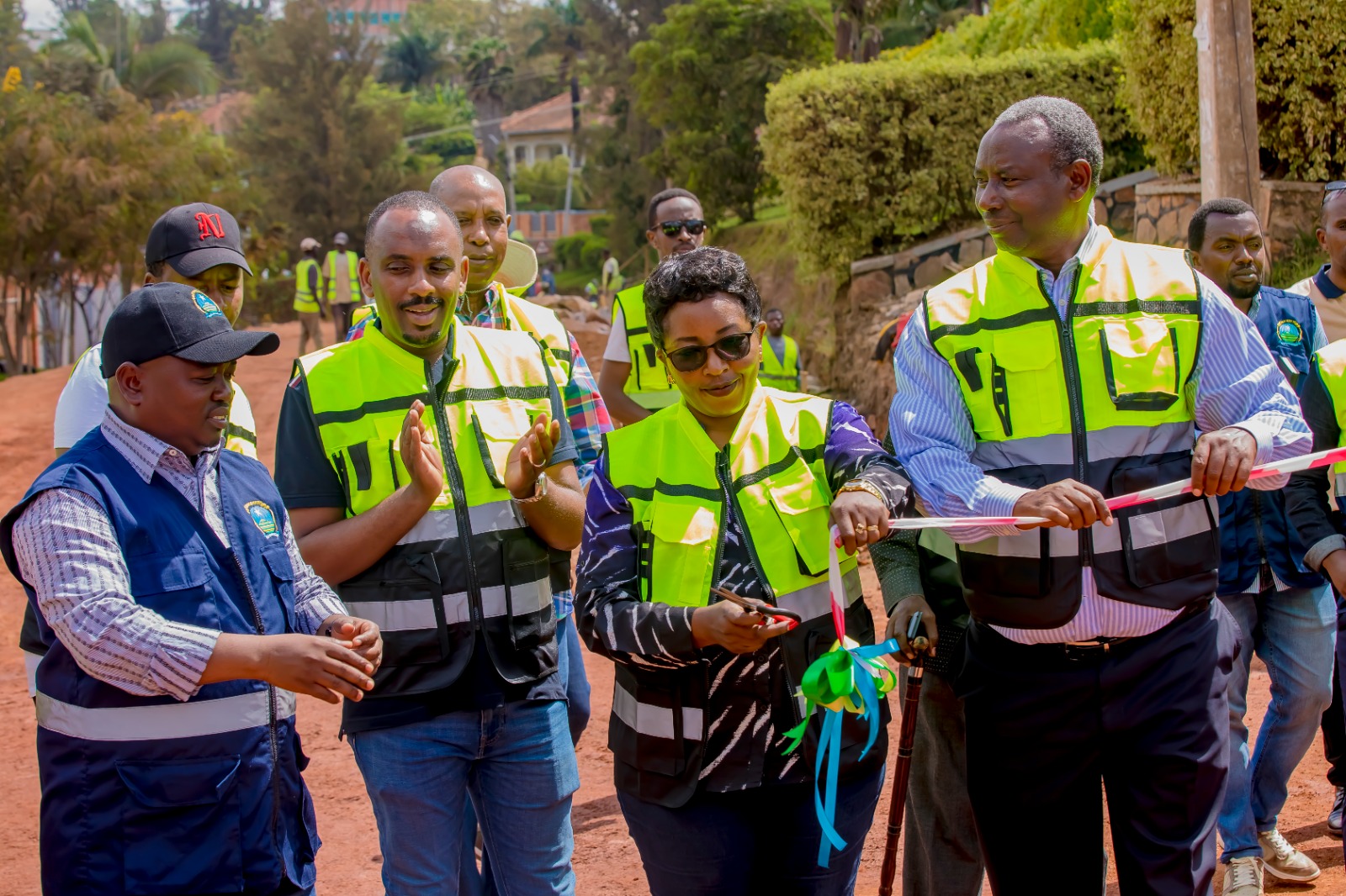 Ubwo hatangizwaga ku mugaragaro ibikorwa byo kubaka iyi mihanda