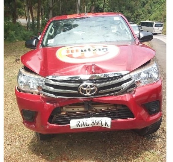 Imodoka yindi yagonzwe muri iyo mpanuka