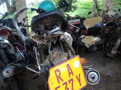 Moto nyakwigendera yari atwaye yabaye uburere.