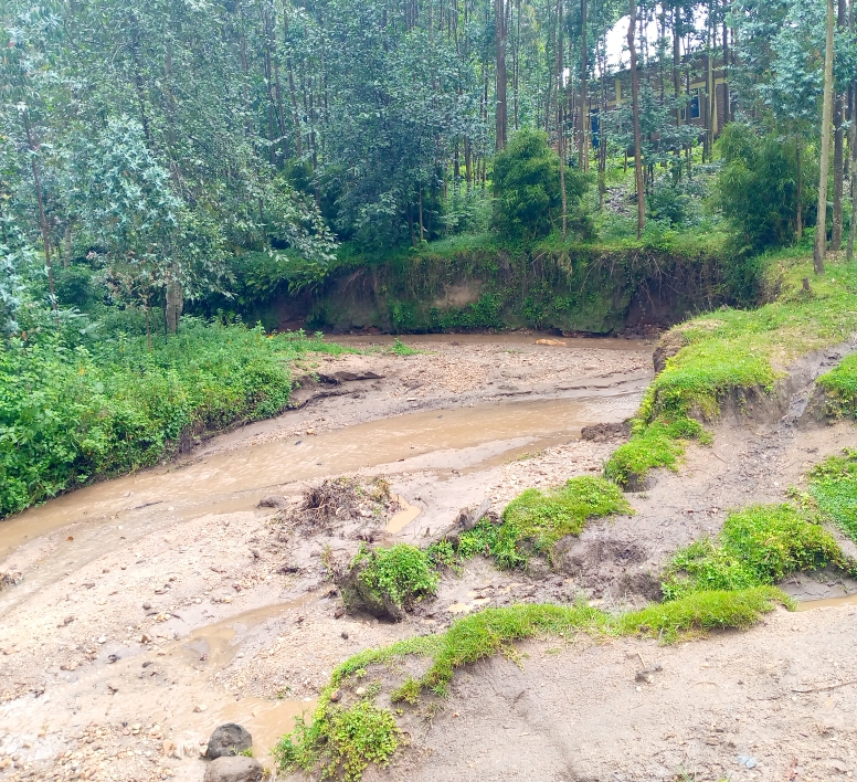 Hari igihe imvura igwa ari nyinshi uwo mugezi ukuzura bikabangamira abana bajya kwiga