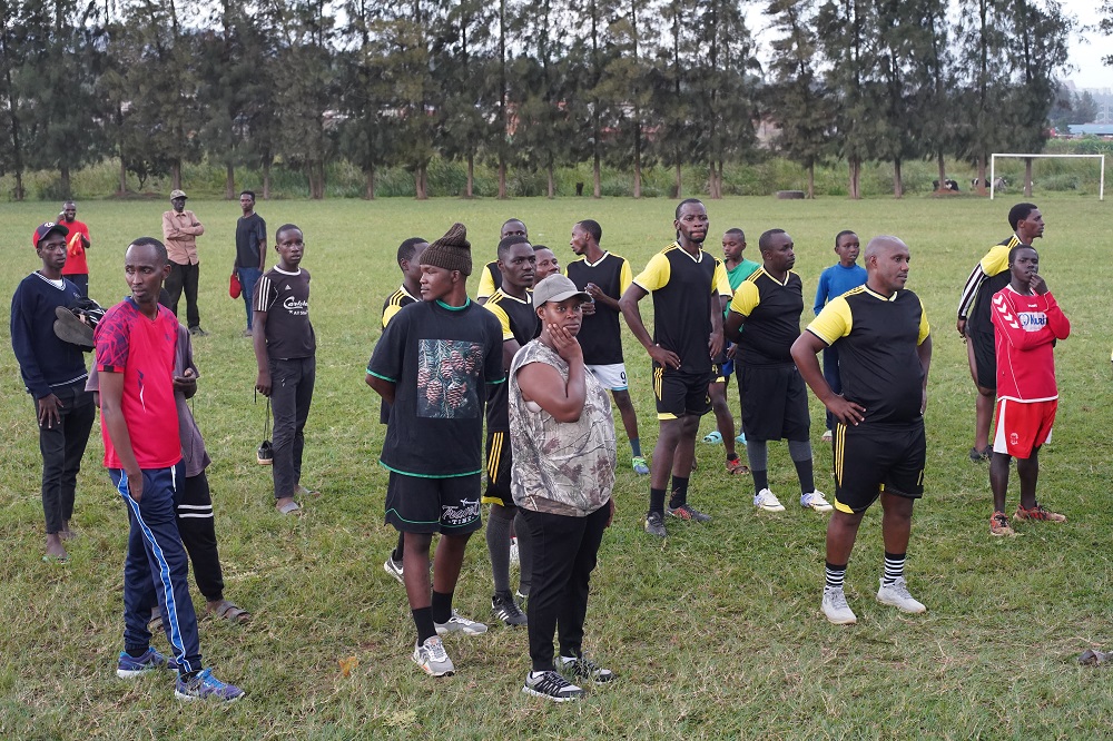 Abambaye umukara n'umuhondo ni bamwe mu bakiniye ikipe y'abakozi b'Umurenge wa Kicukiro