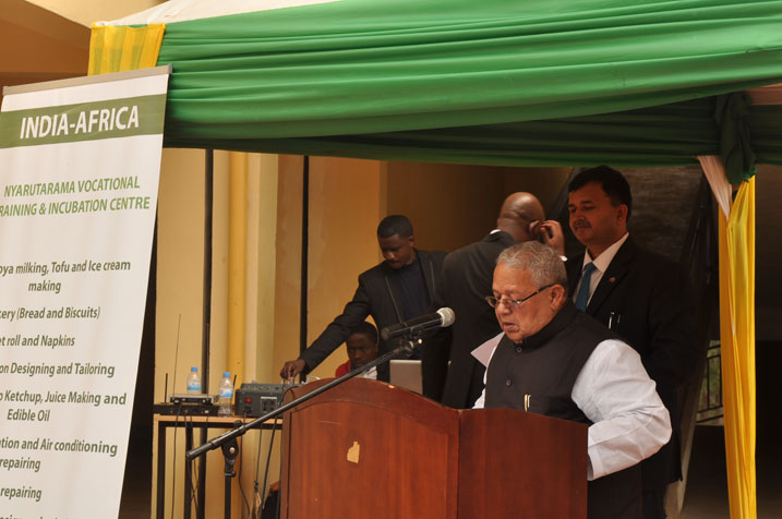 Minisitiri ushinzwe Inganda ziciriritse mu Buhinde yitabiriye umuhango wo gutaha "Nyarutarama Vocational Training and Incubation Center".