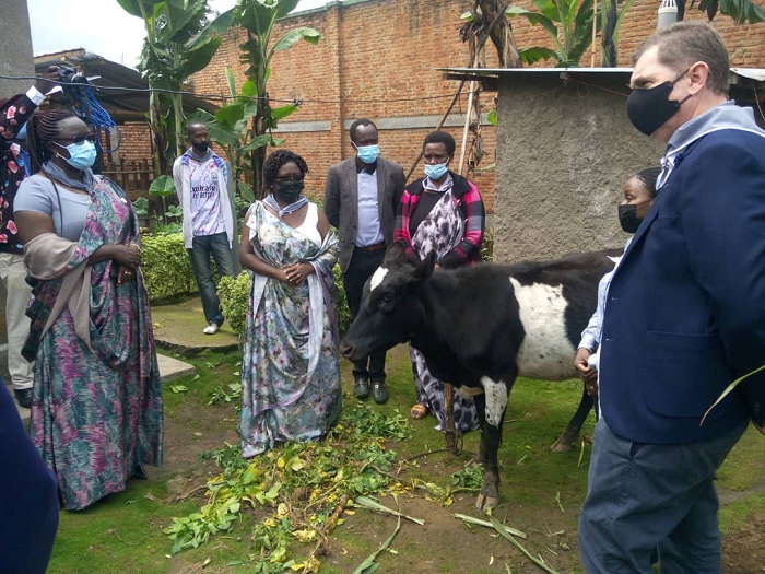 Abaterankunga b'Akarere ka Musanze baremeye inka abarokotse Jenoside