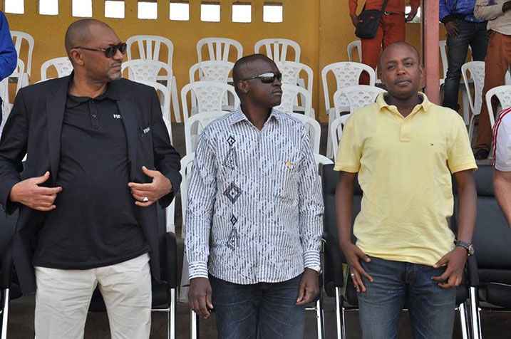 Intumwa ya FIFA, Seydou, Minisitiri Habineza na Mayor Murenzi mu muhyango wo gutangiza amarushanwa y'abana i Nyanza.