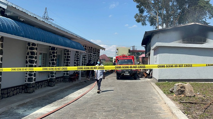 Inyubako yafashwe n'inkongi y'umuriro nta mezi menshi yari imaze itangiye gukorerwamo