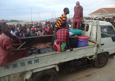Ubwo abashinzwe umutekano bari bajyanye abafashwe kuri station ya Polisi.