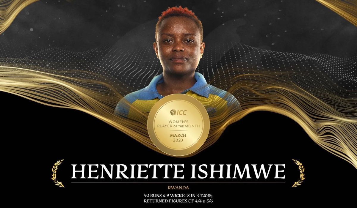 Ishimwe Henriette ku myaka 20 amaze kuba umukinnyi wa Cricket uzwi ku rwego mpuzamahanga