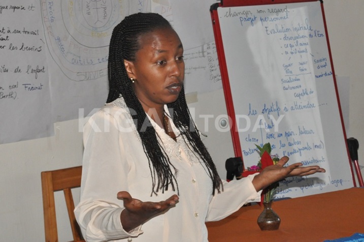 Isugi Marie Chantal avuga ko aya mahugurwa ari ingirakamaro.