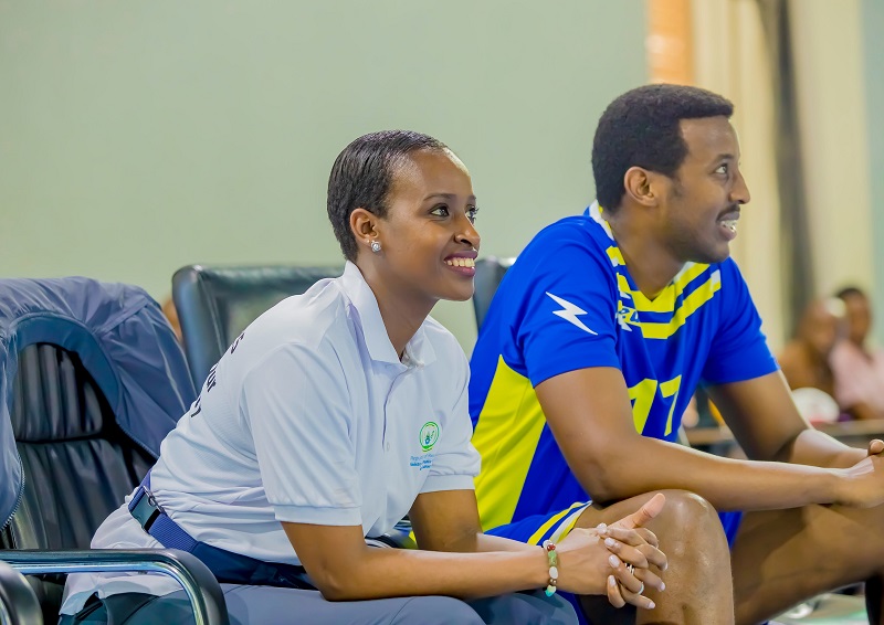 Minisitiri Nelly Mukazayire na Rwego Ngarambe bishimiye iyi mikino