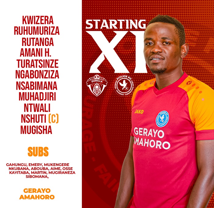 Abakinnyi 11 Police FC yabanje mu kibuga n'abasimbura