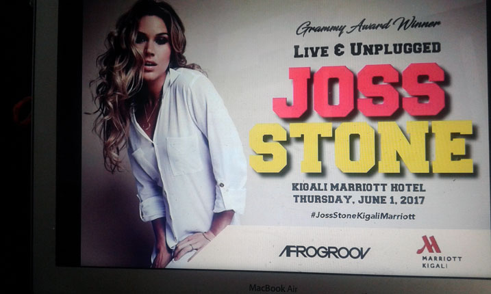 Joss Stone azataramira i Kigali muri Kamena 2017 