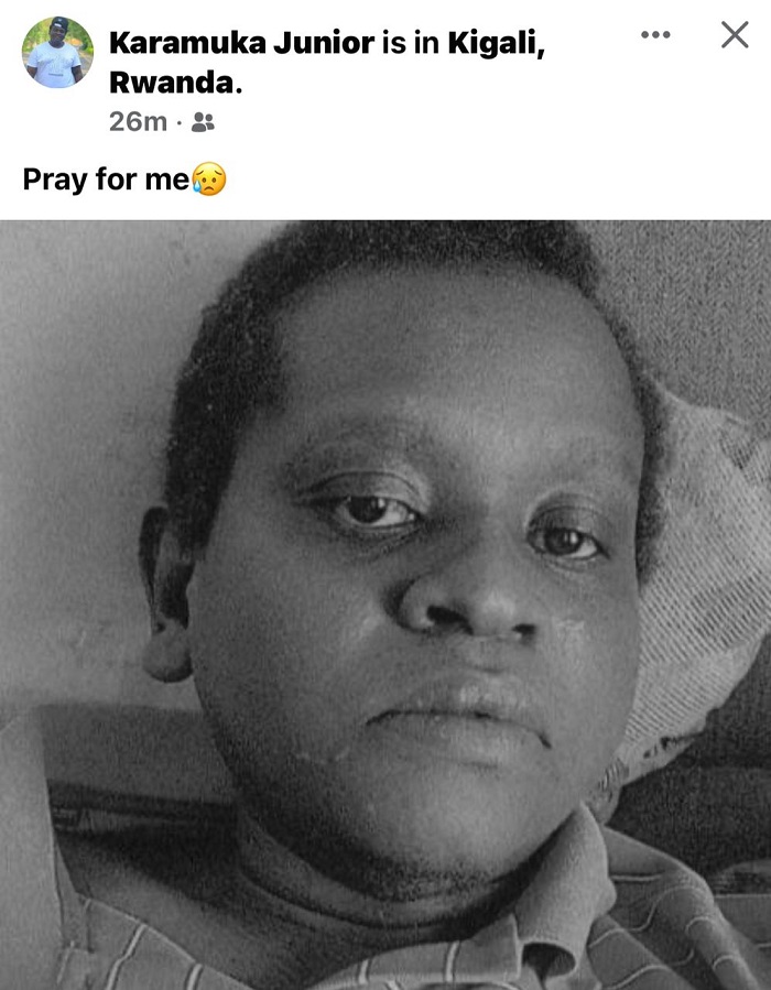 Junior arasaba abamukurikira kumusengera kuko ubuzima bwe bumerewe nabi