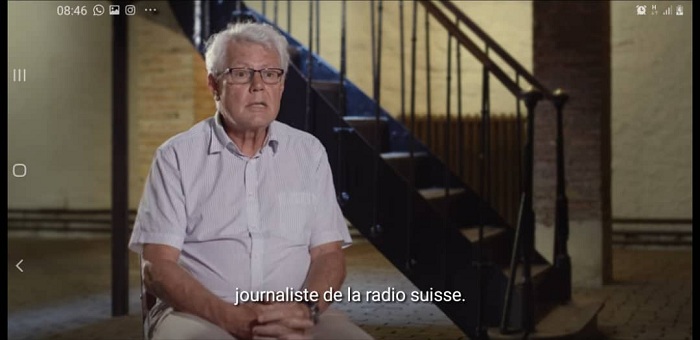 Jean Jacques Fontaine, umunyamakuru w'Umusuwisi wagiranye ikiganiro na Kabuga ubwo yari ari i Kinshasa