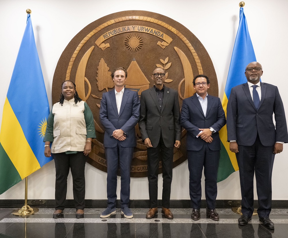 Perezida Kagame yakiriye mu biro bye Cyrille Bolloré baganira ku mishinga itandukanye