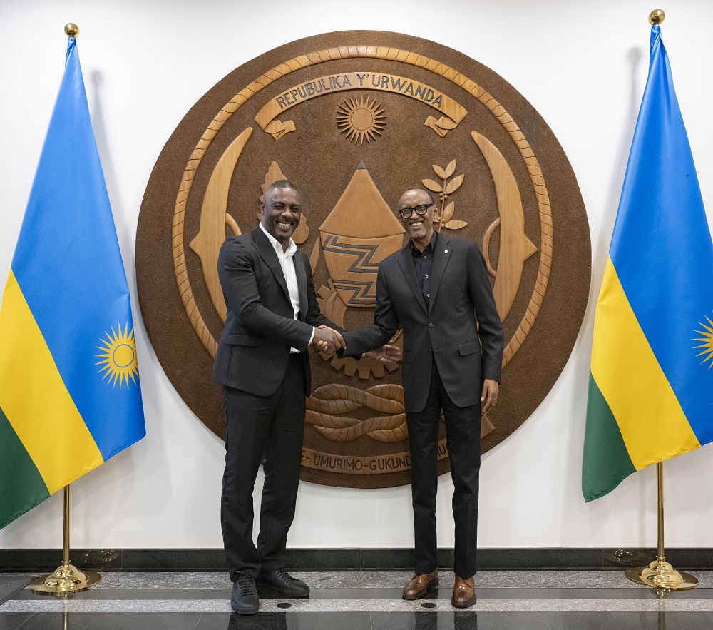Perezida Kagame na Idris Akuna Elba