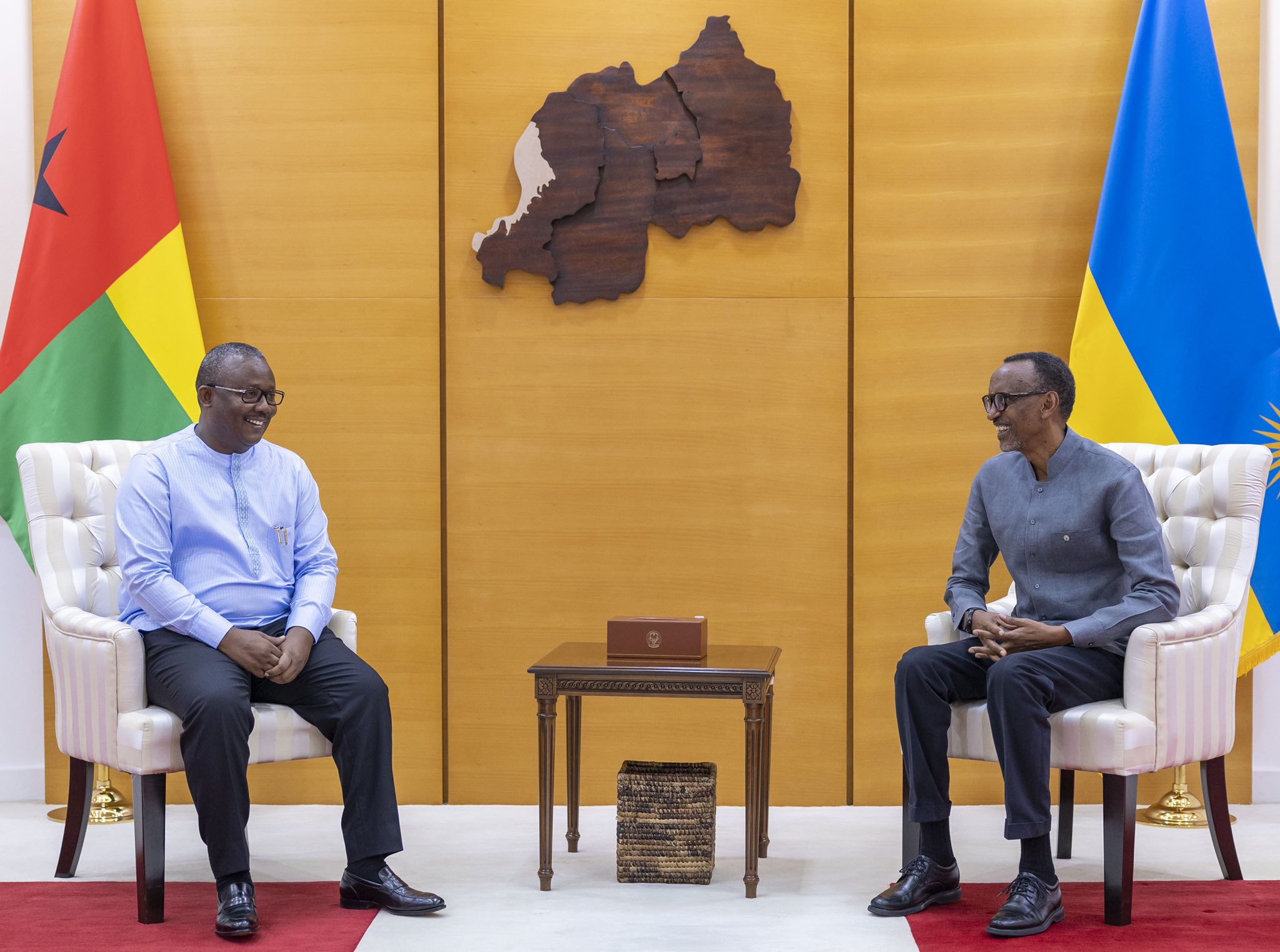 Perezida Kagame yagiranye ibiganiro na Umaro Sissoco Embaló wa Guinea-Bissau