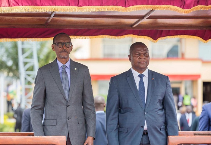 Perezida Kagame yahawe ikaze na mugenzi we wa Santarafurika, Faustin-Archange Touadéra