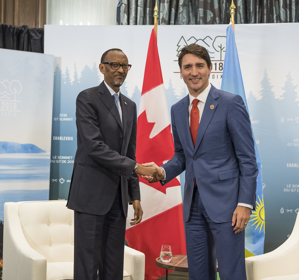 Perezida Kagame na Justin Trudeau