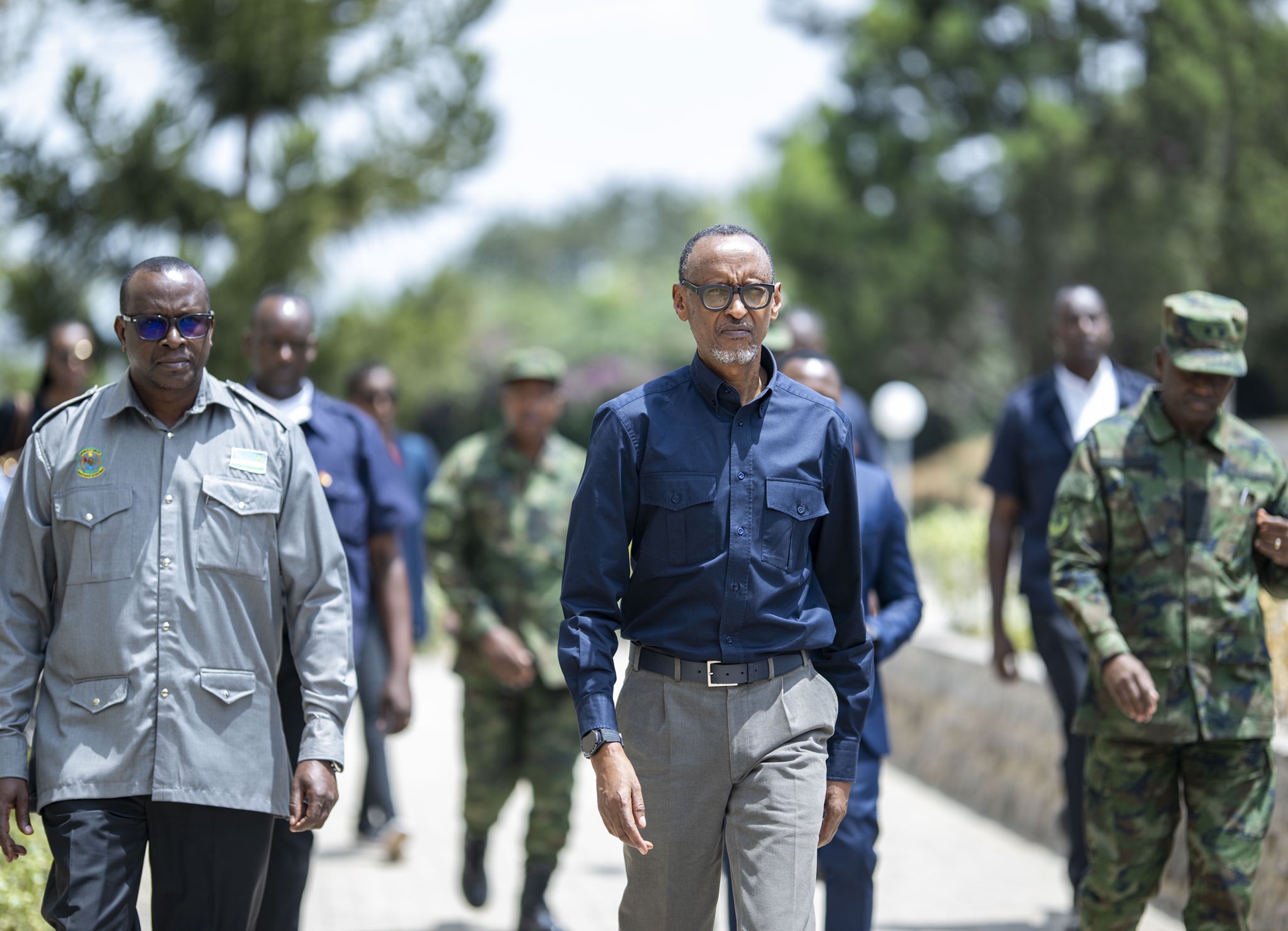 Perezida Paul Kagame ubwo yari ageze i Nkumba