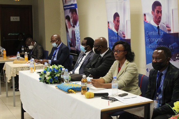 Bamwe mu bayobozi ba Kaminuza ya Kigali Ishami rya Musanze bari bitabiriye uwo muhango