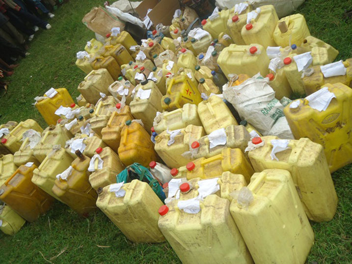 Hamenwe Kanyanga litiro zisaga 1400.