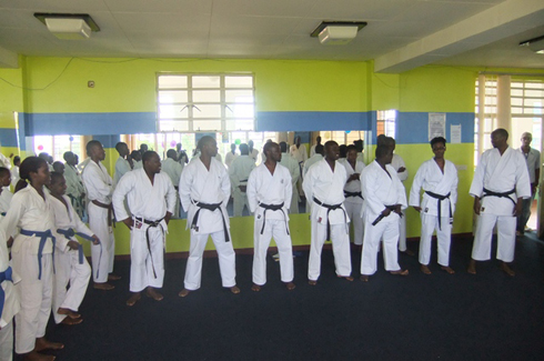 Bamwe mu batoza b'ibihangange bitabiriye uyu muhango.