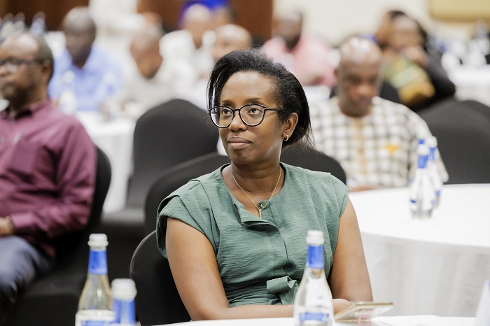 Dr. Diane Karusisi, Umuyobozi Mukuru wa BK, ni umwe mu bari bitabiriye itangizwa rya gahunda yo gufasha amavuriro n'ibitaro kubona ibikoresho byo kwa muganga bigezweho