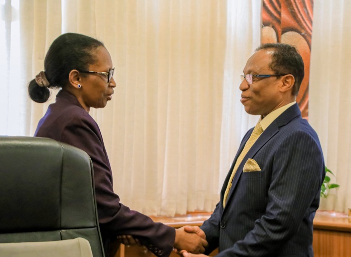 Hon. Kazarwa Gertrude yagiranye ibiganiro na Ambasaderi wa Sudani mu Rwanda