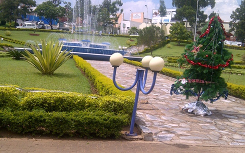 Aha ni muri rond point yo mu mujyi wa Kigali rwagati.