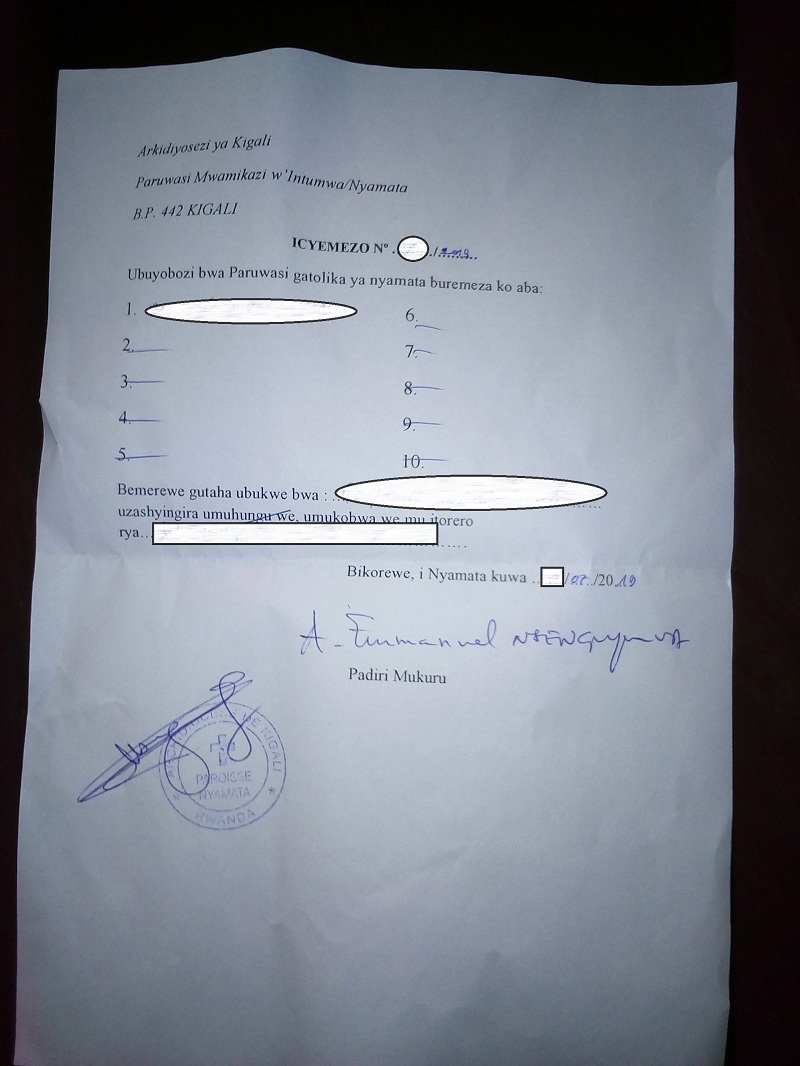 Iki cyemezo kigura amafaranga 500 maze ugifite agataha ubukwe mu rindi dini yemye ntacyo yishisha