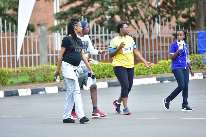Anitha Pendo n'ubwo yiteguraga kwibaruka, yari yaje muri iri siganwa aho yagaragaye mu cyiciro cya Run for Peace