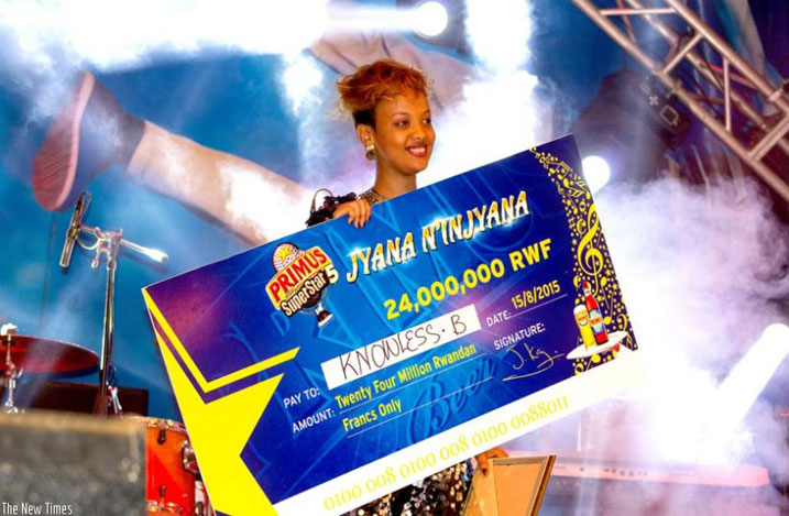 Knowless amaze gusinyirwa na Bralirwa sheki y'intsinzi ya PGGSS5.