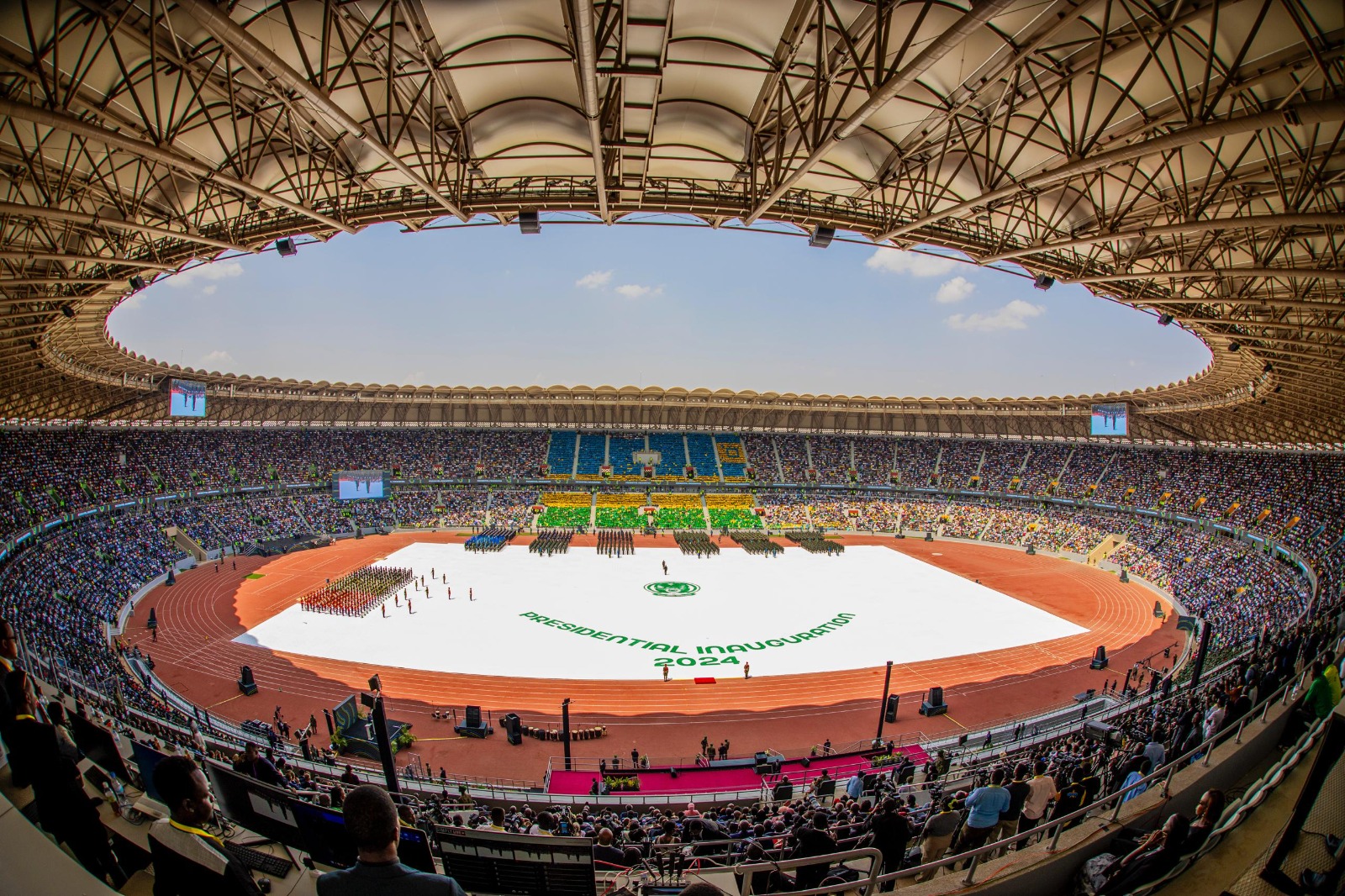 Muri Stade Amahoro ubwo haberagamo umuhango w'irahira rya Perezida Kagame