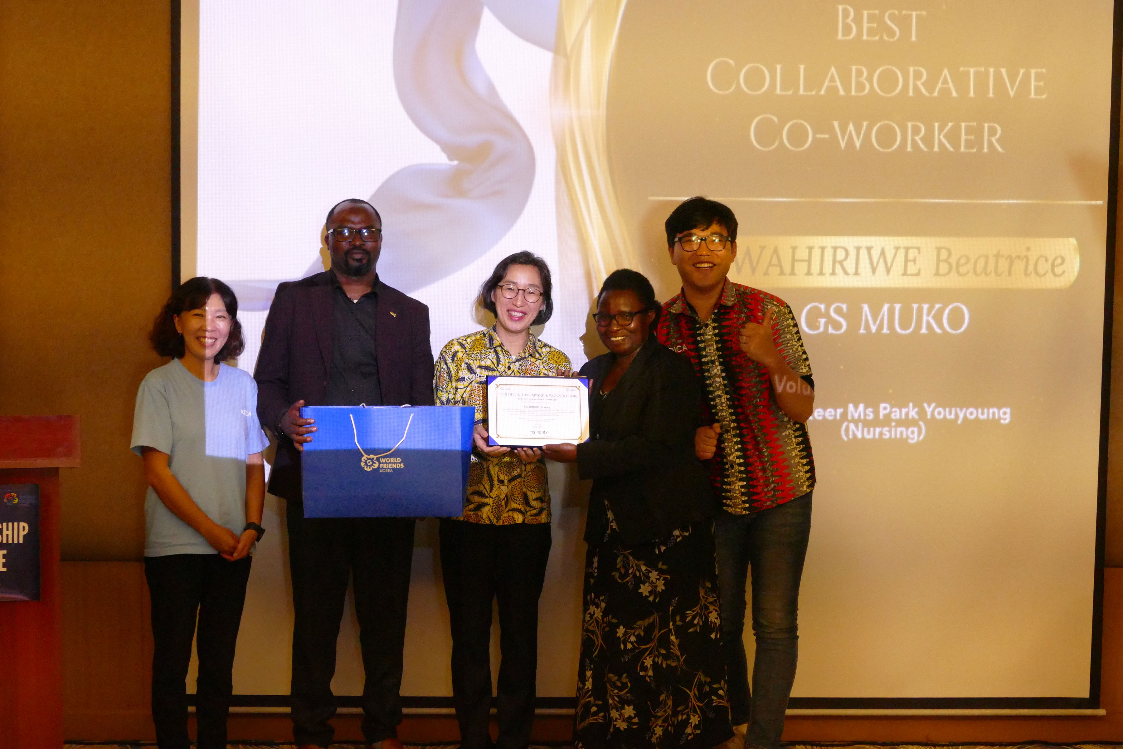 Ibihembo byahawe umukozi ufasha umukorerabushake kuri GS Muko