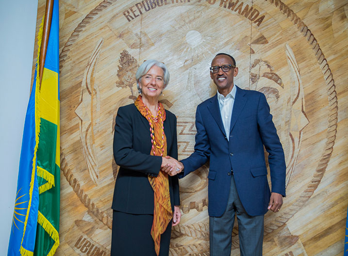 Madame Lagarde yashimye umuvuduko u Rwanda ruriho mu iterambere n'uburyo rwishakamo ibisubizo.