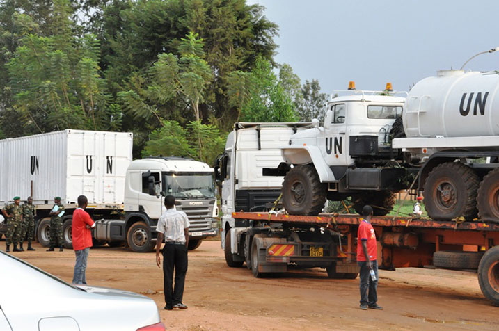Bimwe mu bikoresho bigiye gukora ivuriro muri Centre Afrique.