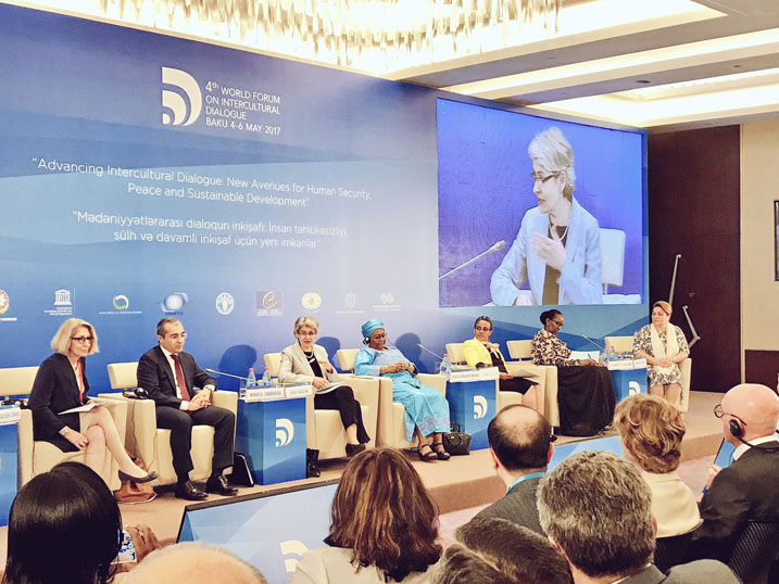 Madame Jeannette Kagame yatanze ikiganiro mu nama ya World Forum on Intercultural Dialogue