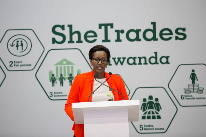 Madame Jeannette Kagame atangiza ihuriro rya SheTrades mu Rwanda