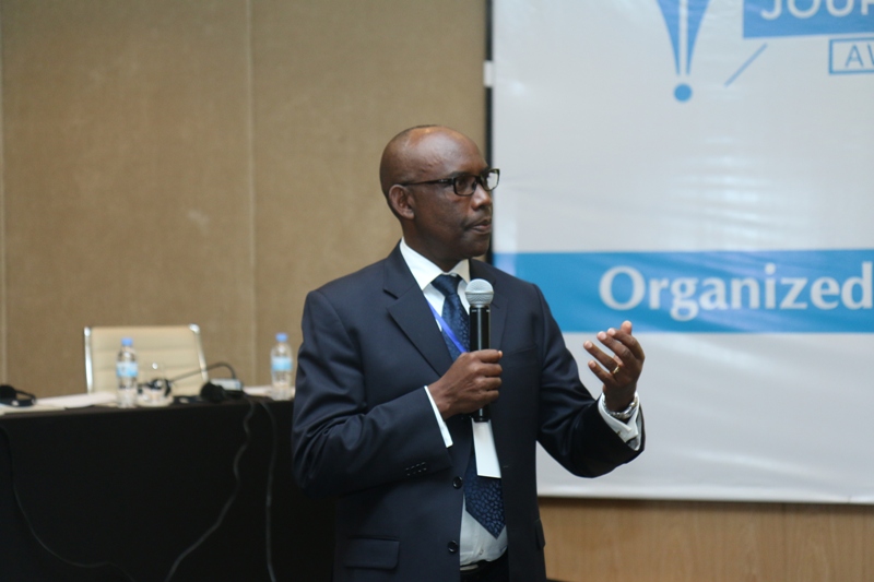 Gerard Mbanda umuyobozi muri RGB ushinzwe itangazamakuru agaragaza uko itangazamakuru rihagaze. Photo/ Batamuriza Natasha